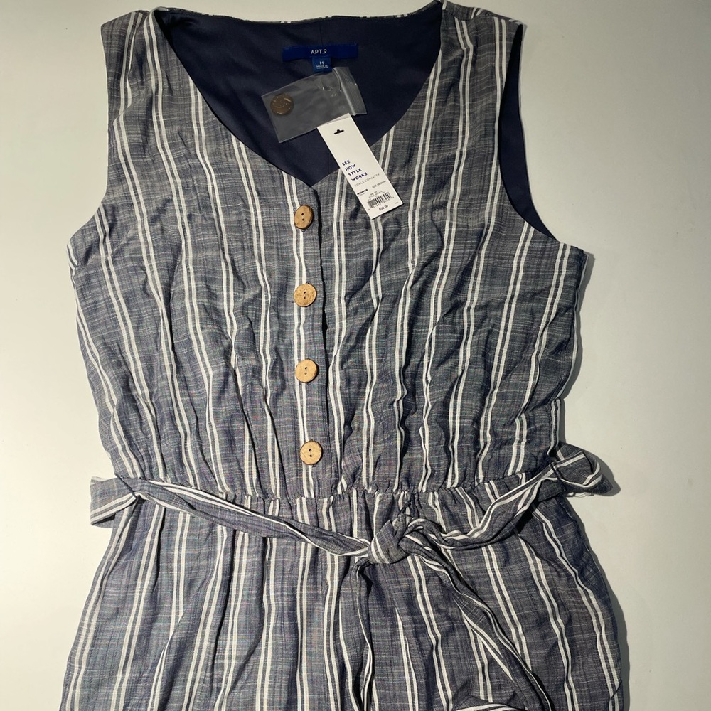 Blue & White Jumpsuit, NWT!